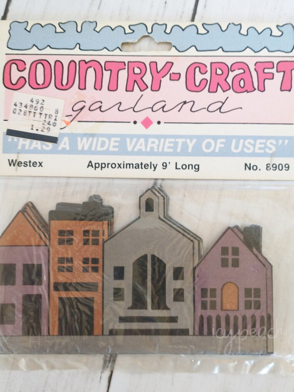 Westex Country Craft Garland No 8907 DIY Home Decor 9’ House Art Craft Projects